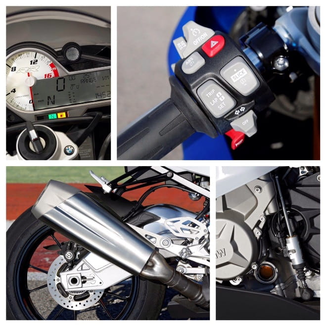 Close-up shows the array of switches and options