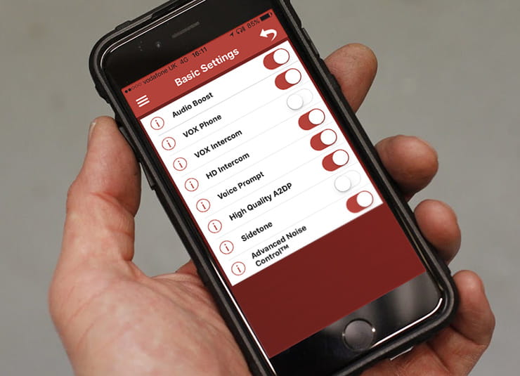 Sena 10U motorcycle intercom iphone app
